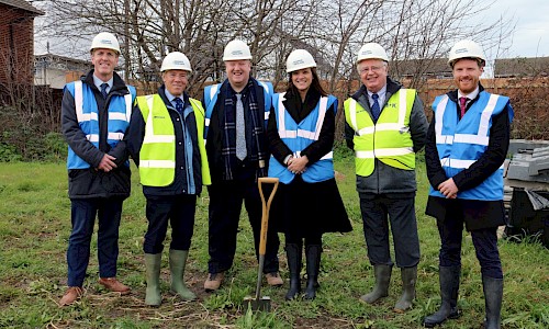 Maritime Academy Headteacher and Governors at ground-breaking ceremony